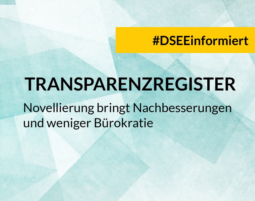 DSEE Informiert: Transparenzregister