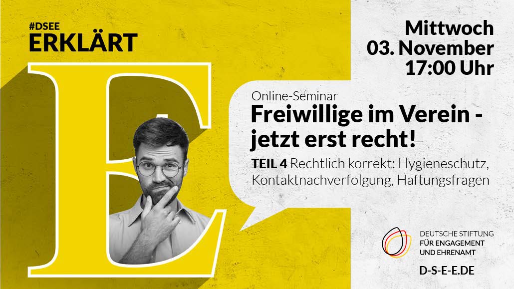 Grafik zum Online-Seminar "Rechtlich korrekt – Hygieneschutz, Kontaktnachverfolgung, Haftungsfragen & Co."