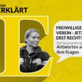 Grafik der online-Seminarreihe "Freiwillige im Verein - jetzt erst recht!"