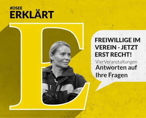 Grafik der online-Seminarreihe "Freiwillige im Verein - jetzt erst recht!"