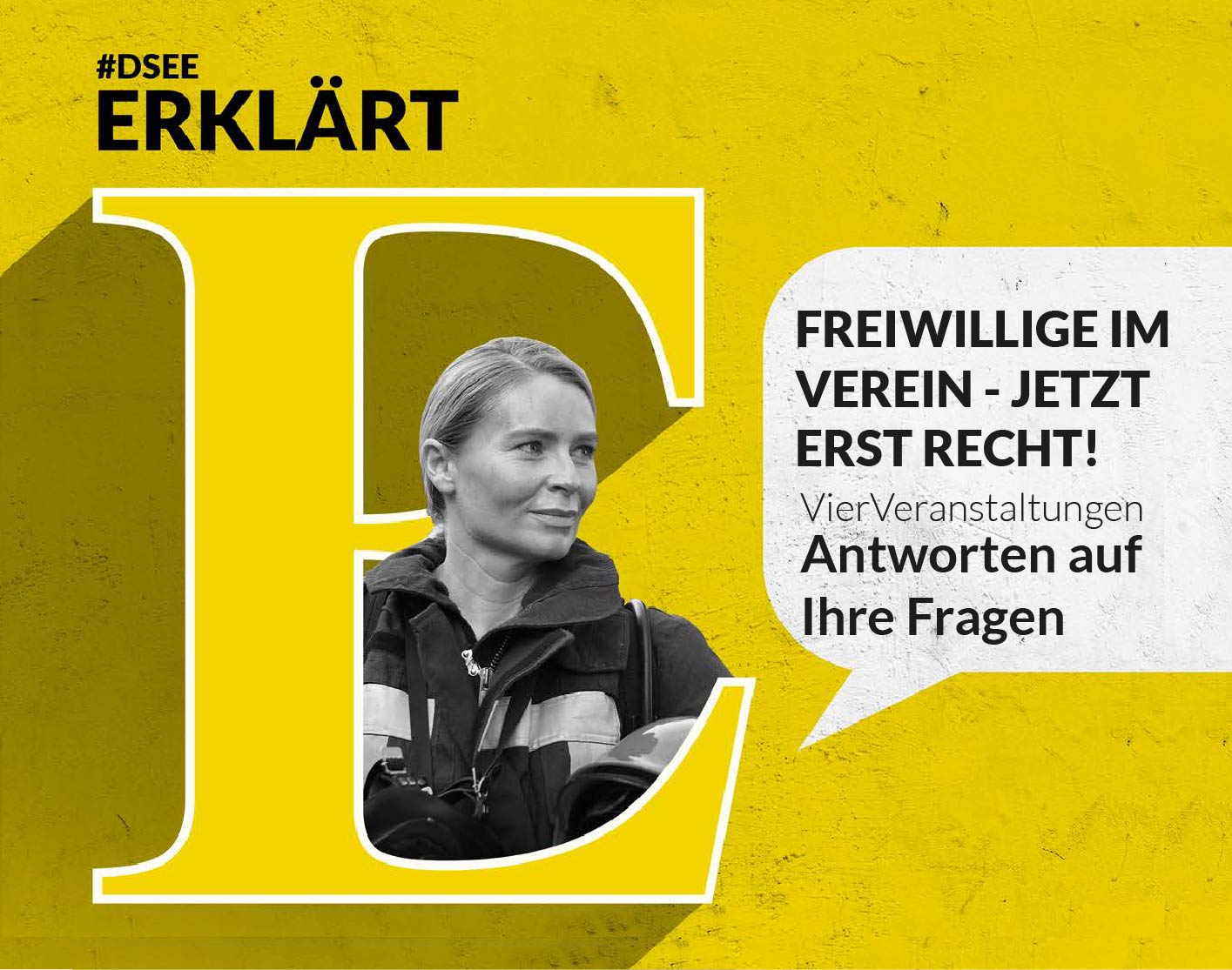 Grafik der online-Seminarreihe "Freiwillige im Verein - jetzt erst recht!"