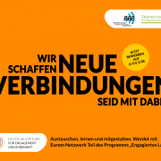 Grafik mit dem den Logos des BBE, des Thünen-Instituts und der DSEE. Text: Schafft jetzt neue Verbindungen. Als Netzwerk im Netzwerk. Voneinander lernen. Miteinander austauschen. Gegenseitig helfen. So geht Netzwerken mit der DSEE. Mehr auf d-s-e-e.de