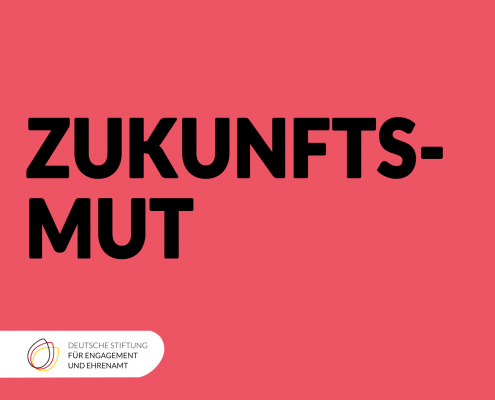 Grafik mit dem Text: Zukunftsmut