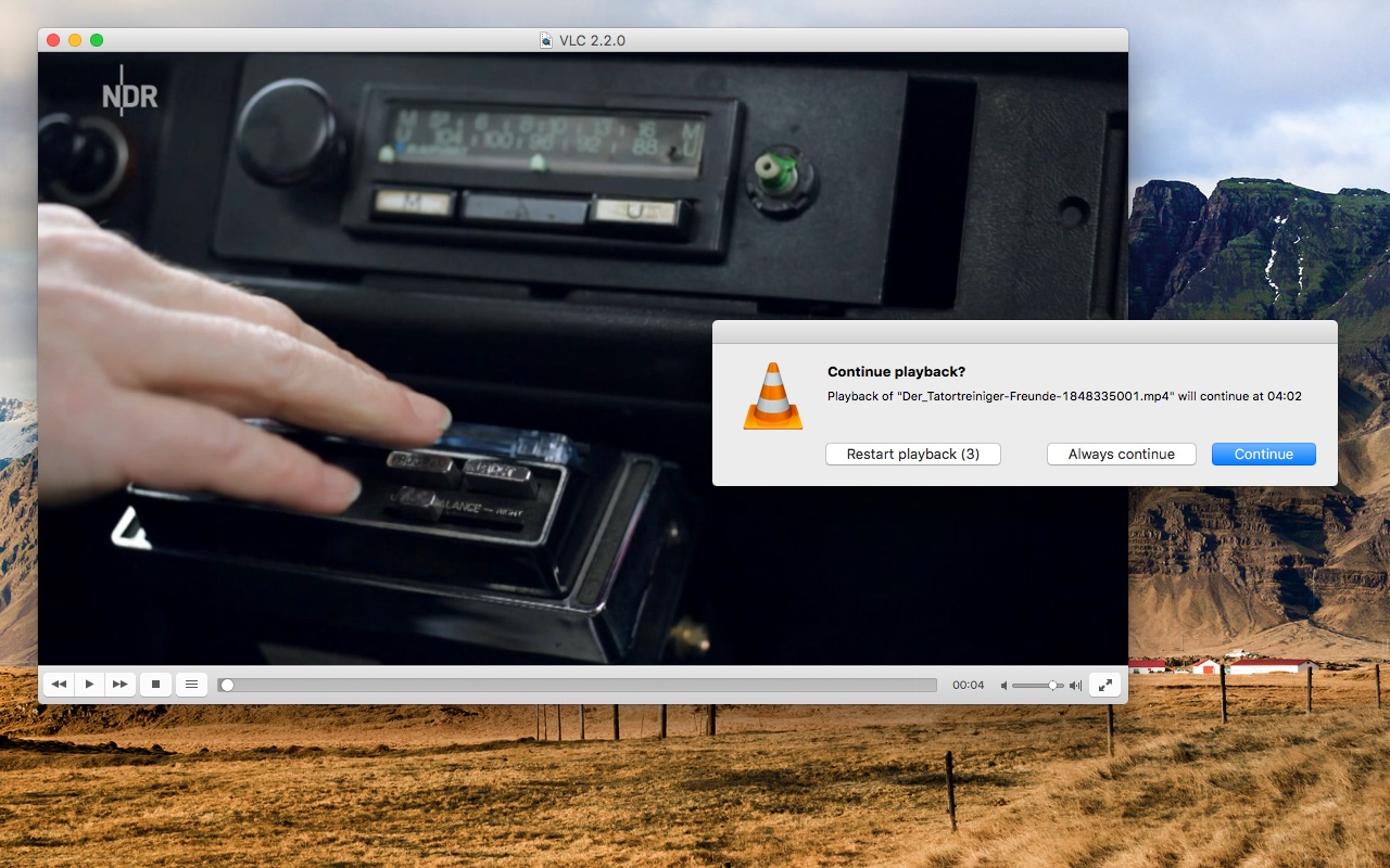 Screenshot des VLC Media Players