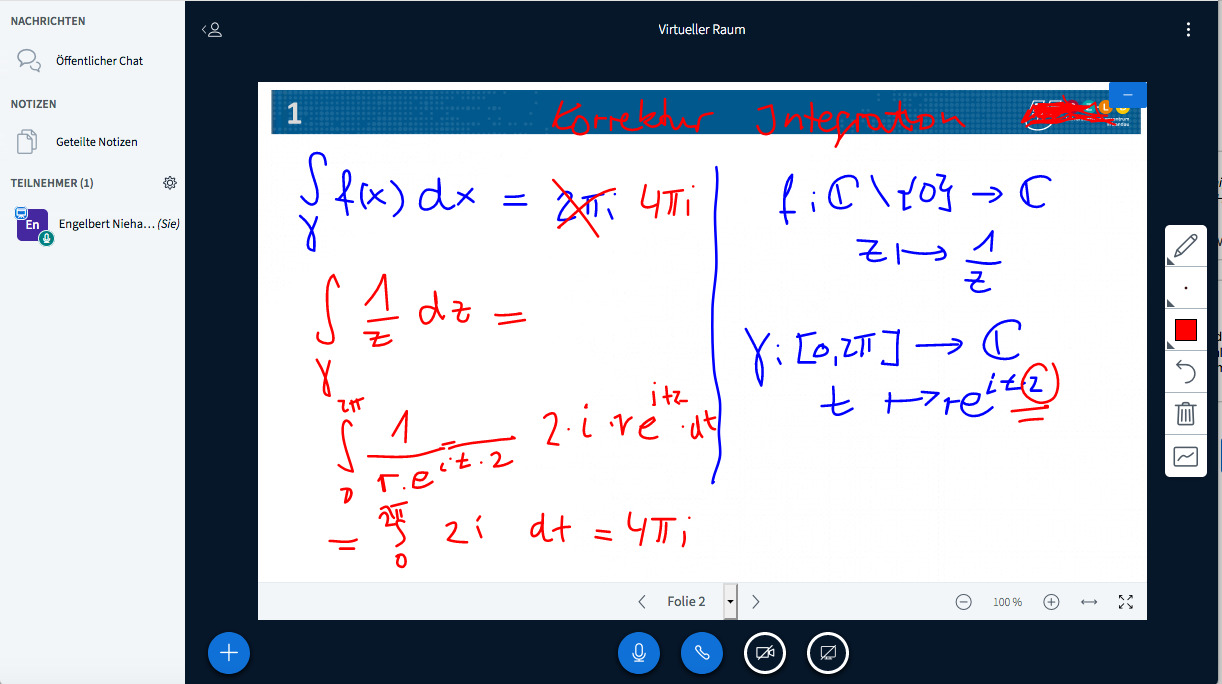 Whiteboard bei BigBlueButton