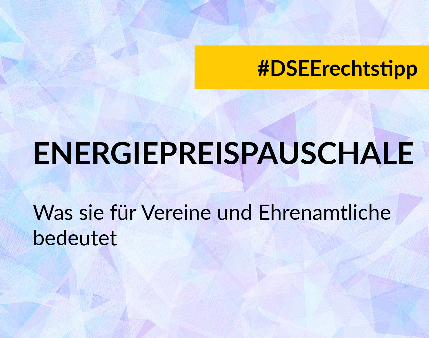 #DSEErechtstipp: Energiepreispauschale. Was sie für Vereine und Ehrenamtliche bedeutet