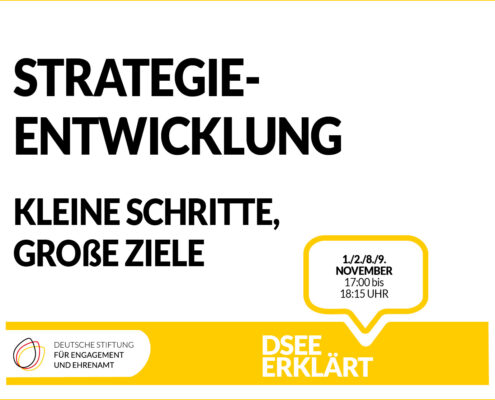 Strategieentwicklung. Kleine Schritte, große Ziele. DSEE erklärt.