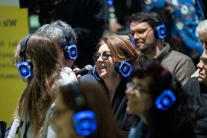 Foto von Teilnehmenden an der 100xDigital Community Convention in Berlin am 11. März 2023