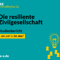 Grafik mit dem Text: #DSEE mit betterlab: Die resiliente Zivilgesellschaft. Studienbericht. Hier geht es zum Inhalt. d-s-e-e.de