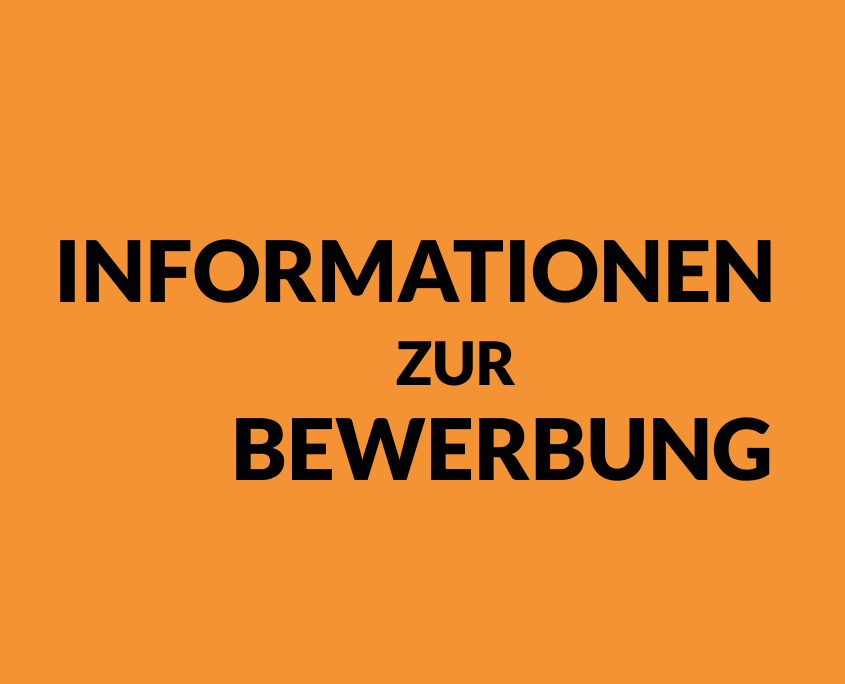 Grafik mit dem Text: Informationen zur Bewerbung