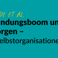 Grafik mit grünem Hintergrund und einer gezeichneten Glühbirne. Text: #EngageiertGeforscht Iranische Gemeinde et al. Zwischen Gründungsboom und Nachwuchssorgen – Migrant:innenselbstorganisationen. Studienbericht