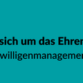 Grafik mit grünem Hintergrund und einer gezeichneten Glühbirne. Text: #EngageiertGeforscht TH Nürnberg. Wer kümmert sich um das Ehrenamt? Pilotprojekt Freiwilligenmanagement Studienbericht