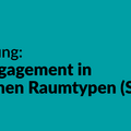 Grafik mit grünem Hintergrund und einer gezeichneten Glühbirne. Text: #EngageiertGeforscht Thünen-Institut. Sonderauswertung: Freiwilliges Engagement in unterschiedlichen Raumtypen (SA:FE). Studienbericht