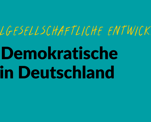 Grafik mit grünem Hintergrund und einer gezeichneten Glühbirne. Text: #EngageiertGeforscht Zentrum für Zivilgesellschaftliche Entwicklung. Monitoring Demokratische Integration in Deutschland. Studienbericht