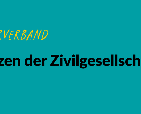 Grafik mit grünem Hintergrund und einer gezeichneten Glühbirne. Text: #EngageiertGeforscht ZiviZ im Stifterverband. (Neue) Grenuen der Zivilgesellschaft. Studienbericht