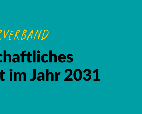 Grafik mit grünem Hintergrund und einer gezeichneten Glühbirne. Text: #EngageiertGeforscht ZiviZ im Stifterverband. Zivilgesellschaftliches Engagement im Jahr 2031. Studienbericht