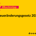 Grafik mit Text: Rechtstipp: Steueränderungsgesetz 2025