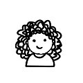 Eine gezeichnete Frau mit Locken