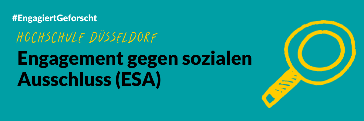 Headergrafik mit dem Titel: Engagement gegen sozialen Ausschluss (ESA)