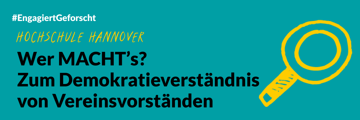 Headergrafik mit der Beschriftung: wer Machts? Zum Demokratieverständnis von Vereinsvorständen
