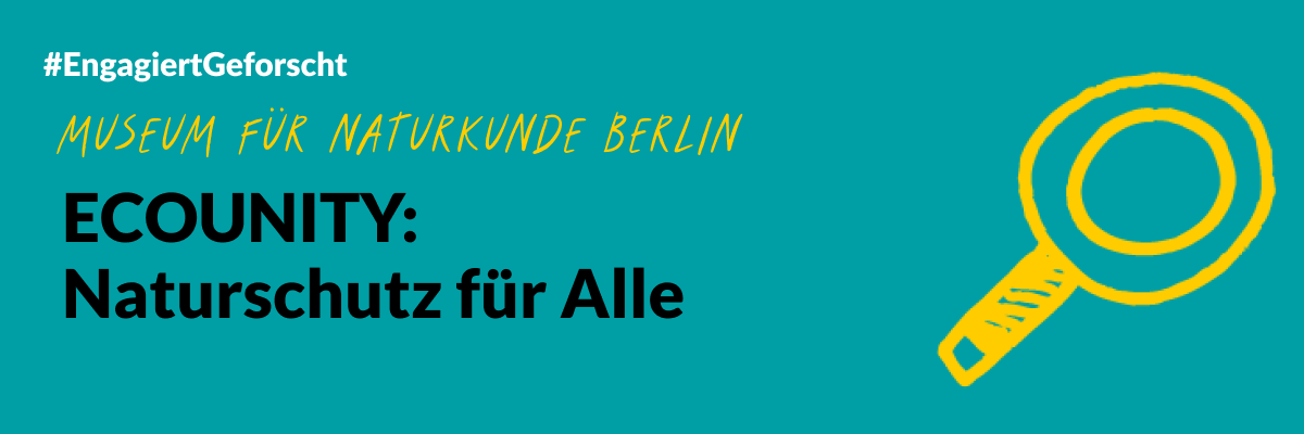 Headergrafik mit dem Titel: ECOUNITY: Naturschutz für Alle