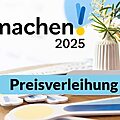 Grafik mit dem Text: machen!2025: die Preisverleihung