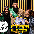 Gruppenfoto mit Nadja Müller de Ossio, Abbas Obaid und Jana Gigl Text: Wo Wir Fördern: UNbekanntes UNbehagen