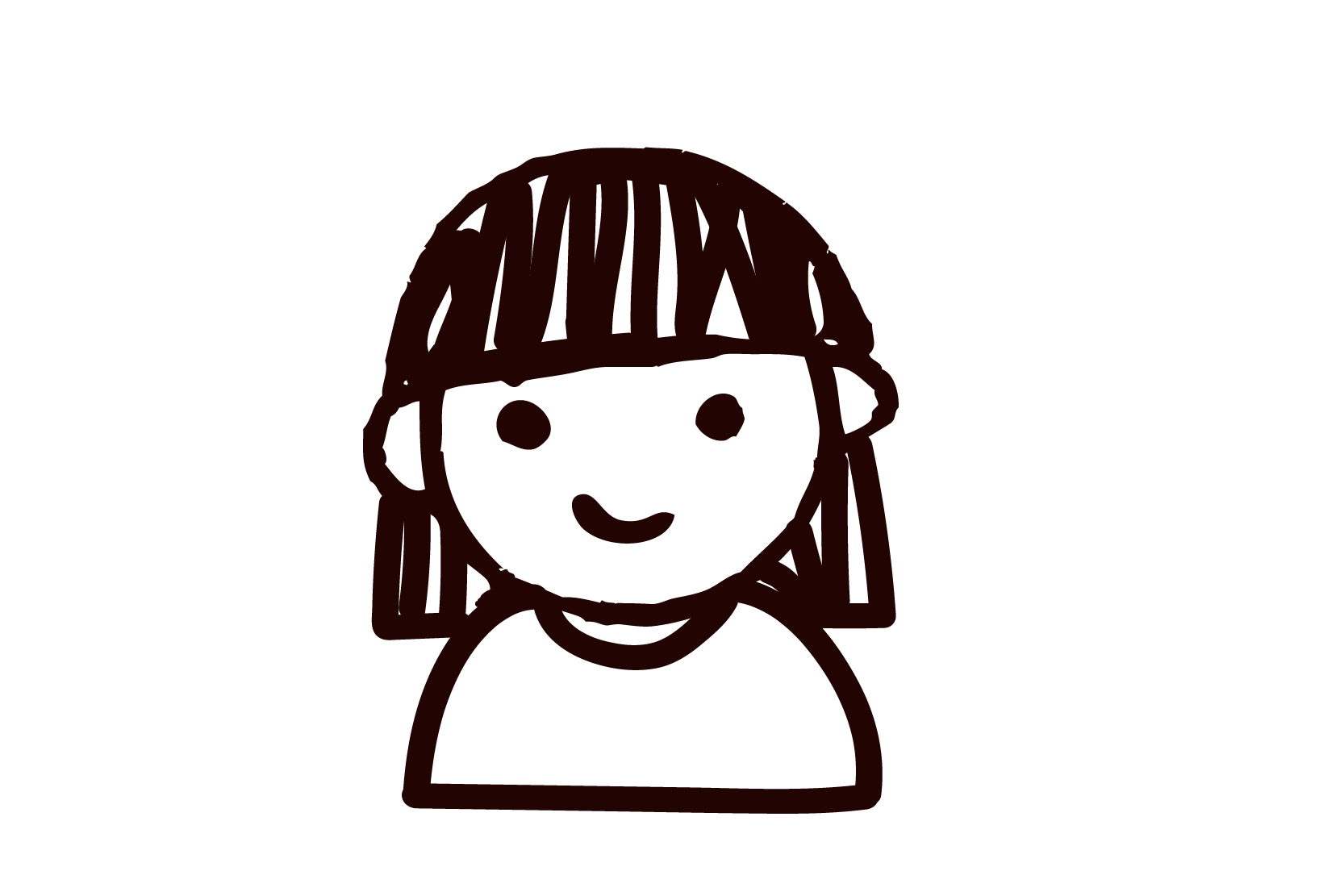 Icon Frau mit kurzen Haaren